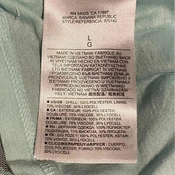 Banana Republic Zigzag Sequin Cami, Mint Green, size L - Picture 5 of 7